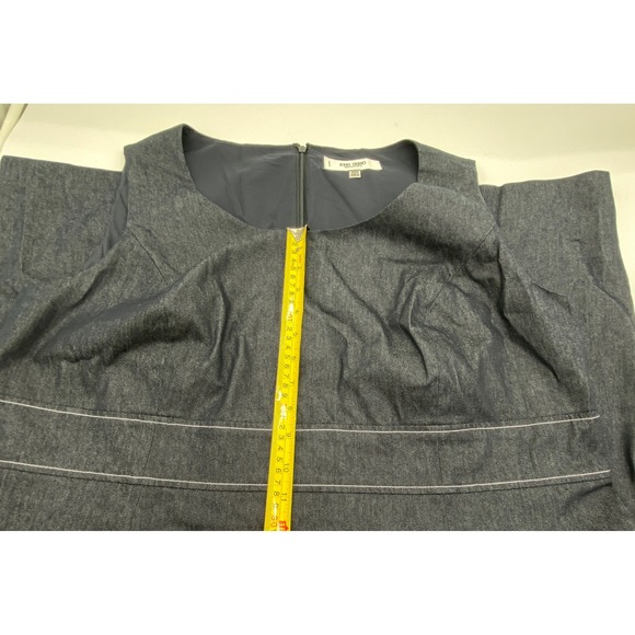 Jones Studio Separates Womens 20W Dark Wash Sleeveless Sheath Dress Sheath - Picture 5 of 11